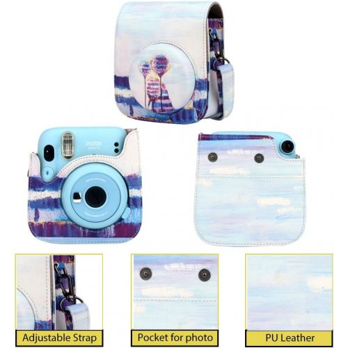  Anter Instant Camera Accessories Compatible with Fujifilm Instax Mini 11 Instant Film Camera,Including Mini 11 Camera Case, Photo Album,Film Stickers etc - Oils B
