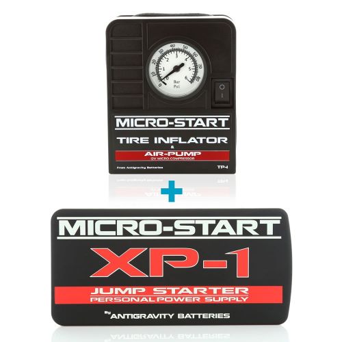  Antigravity Batteries XP-1 Micro-Start Jump-Starter Power Supply Kit & Portable Air Pump Tire Inflator 2-pc Combo