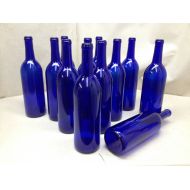 AntiquesAheadVA 12 - Cobalt Blue Bottles 750 ML for Crafting bottles Parties, Bottle Trees, Wedding bottles,Center Pieces Wine , Beer, Home Brew