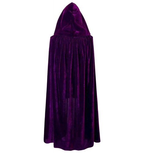  Antjoint Kids Hooded Cloak Velvet Cape Halloween Costumes Masquerade Party Role Cosplay