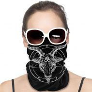 Antoipyns Pentagram Satanic Tattoo Retro Neck Gaiter Face Mask Sports Bandana Balaclava Headwear Scarf Headband for Women and Men