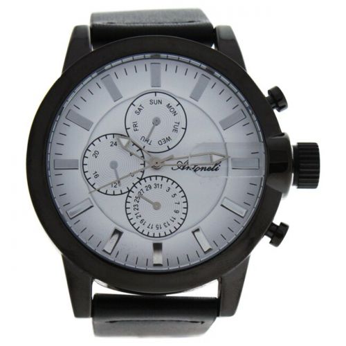  Antoneli AG1901-17 BlackMens Black Leather Strap Watch