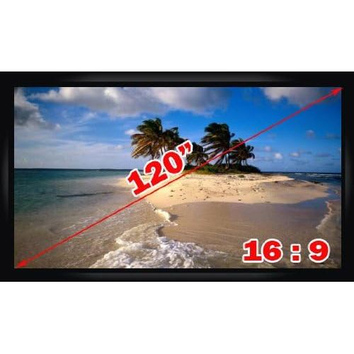  Antra 16:9 Fixed Projector Projection Screen (6-PC Frame) PVC Material 3D HD Compatible for Home Theatre Office Presentation (16:9 120, Matt White)