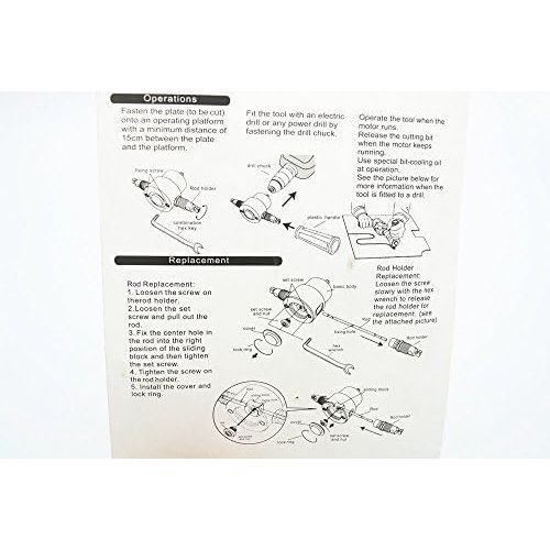  [아마존베스트]Hold Tools Antrader Double Head Metal Sheet Nibbler Cutter Hole Saw Drill Attachment Paperboard Package