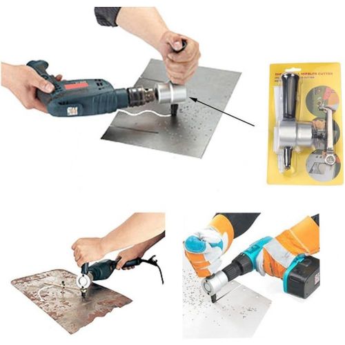  [아마존베스트]Hold Tools Antrader Double Head Metal Sheet Nibbler Cutter Hole Saw Drill Attachment Paperboard Package