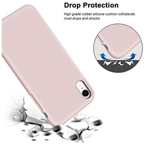  [아마존베스트]iPhone XR Case, Anuck Soft Silicone Gel Rubber Bumper Phone Case with Anti-Scratch Microfiber Lining Hard Shell Shockproof Full-Body Protective Case Cover for Apple iPhone XR 6.1 2