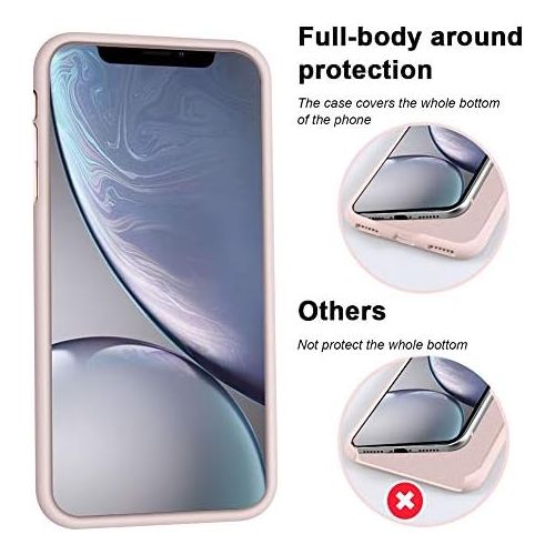  [아마존베스트]iPhone XR Case, Anuck Soft Silicone Gel Rubber Bumper Phone Case with Anti-Scratch Microfiber Lining Hard Shell Shockproof Full-Body Protective Case Cover for Apple iPhone XR 6.1 2