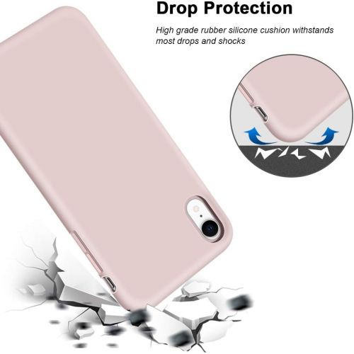  [아마존베스트]iPhone XR Case, Anuck Soft Silicone Gel Rubber Bumper Phone Case with Anti-Scratch Microfiber Lining Hard Shell Shockproof Full-Body Protective Case Cover for Apple iPhone XR 6.1 2