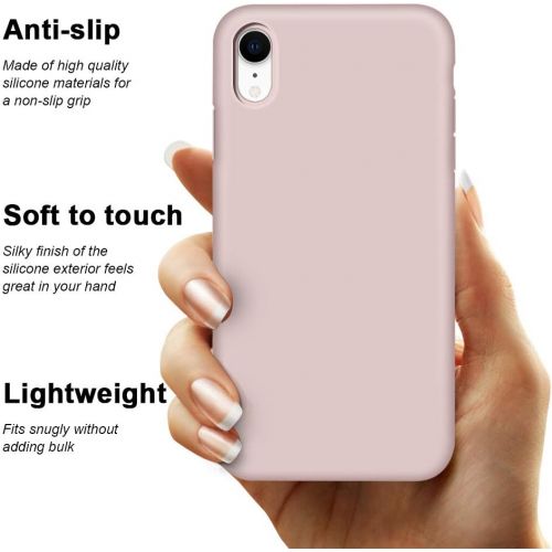  [아마존베스트]iPhone XR Case, Anuck Soft Silicone Gel Rubber Bumper Phone Case with Anti-Scratch Microfiber Lining Hard Shell Shockproof Full-Body Protective Case Cover for Apple iPhone XR 6.1 2