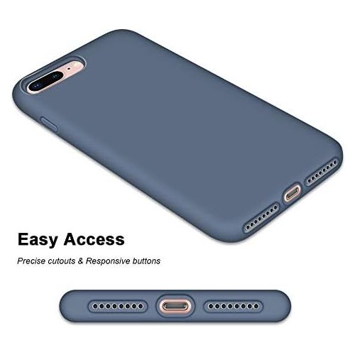  [아마존베스트]Anuck Case for iPhone 8 Plus Case, for iPhone 7 Plus Case 5.5 inch, Soft Silicone Gel Rubber Bumper Case Microfiber Lining Hard Shell Shockproof Full-Body Protective Case Cover - B