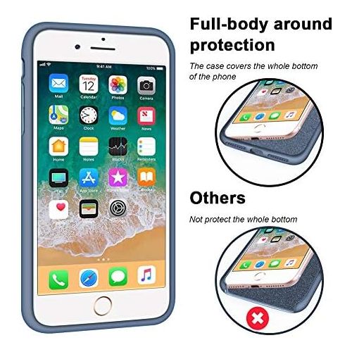  [아마존베스트]Anuck Case for iPhone 8 Plus Case, for iPhone 7 Plus Case 5.5 inch, Soft Silicone Gel Rubber Bumper Case Microfiber Lining Hard Shell Shockproof Full-Body Protective Case Cover - B