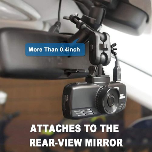  [아마존베스트]Dash Cam Mount, Anumit Universal Dash Camera Rear View Mirror Mount Holder Kit for YI, Rexing, APEMAN, Anker Roav, Aukey, CHORTAU, Z-Edge, Old Shark, Crosstour, E-ACE, Pruveeo and