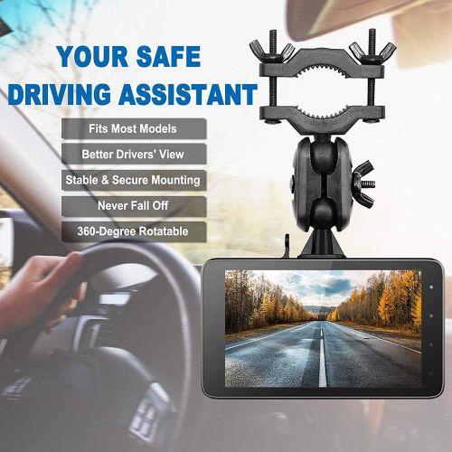  [아마존베스트]Dash Cam Mount, Anumit Universal Dash Camera Rear View Mirror Mount Holder Kit for YI, Rexing, APEMAN, Anker Roav, Aukey, CHORTAU, Z-Edge, Old Shark, Crosstour, E-ACE, Pruveeo and