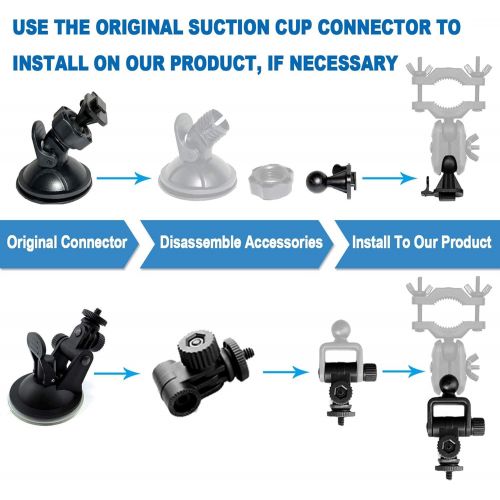  [아마존베스트]Dash Cam Mount, Anumit Universal Dash Camera Rear View Mirror Mount Holder Kit for YI, Rexing, APEMAN, Anker Roav, Aukey, CHORTAU, Z-Edge, Old Shark, Crosstour, E-ACE, Pruveeo and