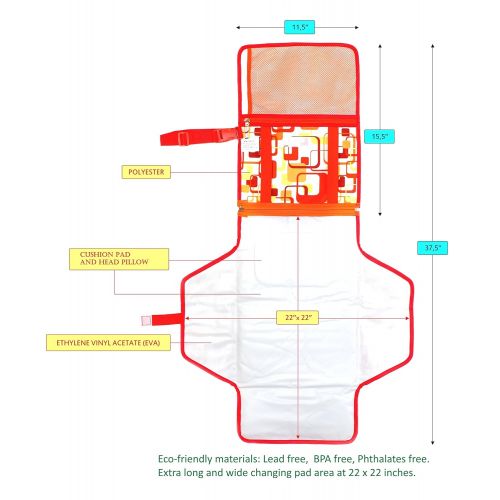  Anvy & me Anvy & Me Diaper Changing Clutch with Changing Pad for Baby Infants and Toddlers, Portable...