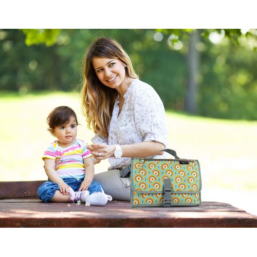  Anvy & me Anvy & Me Diaper Changing Clutch with Changing Pad for Baby Infants and Toddlers, Portable...