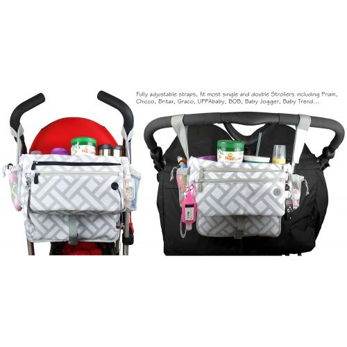  Anvy & me Anvy & Me Stroller Organizer Diaper Bag, Parquet Ways