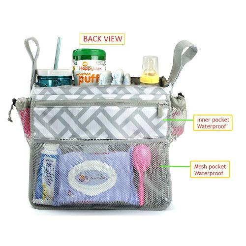  Anvy & me Anvy & Me Stroller Organizer Diaper Bag, Parquet Ways