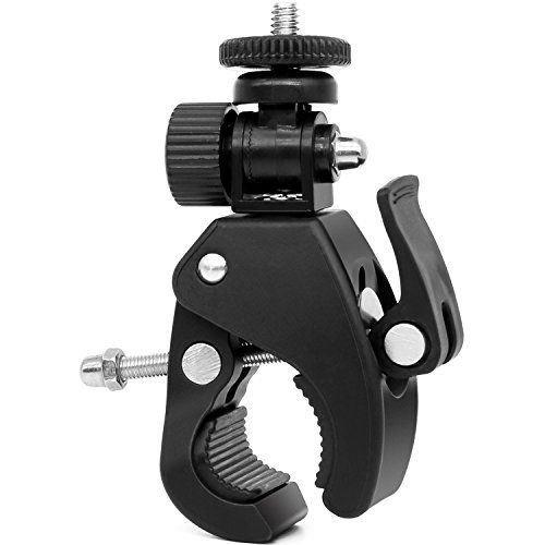  Anwenk Camera Super Clamp Quick Release Pipe Bar Clamp Bike Clamp w/ 1/4 Tripod Head for Light Camera Mic Gopro iPhone Ipad Monitor, Work on Music Stands/Microphone Stands/Motorcycle/Bike