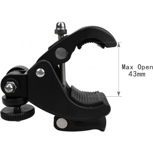  Anwenk Camera Super Clamp Quick Release Pipe Bar Clamp Bike Clamp w/ 1/4 Tripod Head for Light Camera Mic Gopro iPhone Ipad Monitor, Work on Music Stands/Microphone Stands/Motorcycle/Bike