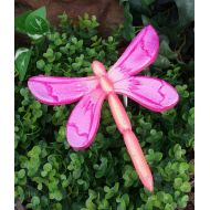 AnyDayDesign Dragonfly Garden Decor, Pink Garden Stake, Pink Dragonfly Garden Decorations, anniversary Gifts, Garden Gifts, Gifts For Gardeners, Yard Art