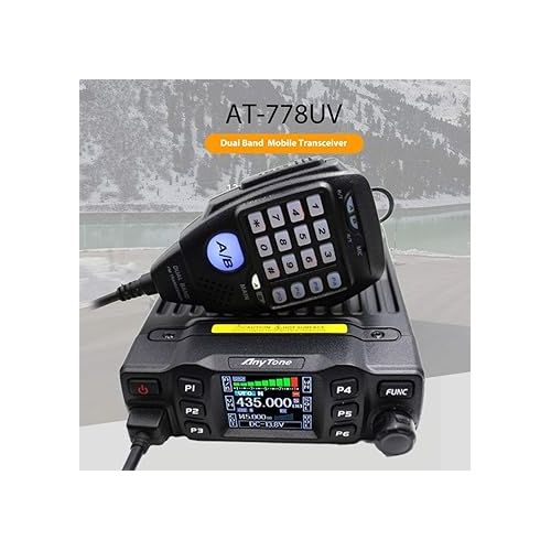  Anytone AT-778UV Dual Band 25W Mobile Radio Transceiver VHF/UHF Car Base Radio Walkie Talkie with Programming Cable