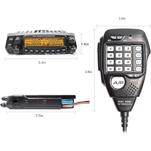  AnyTone Dual Band Mobile Transceiver VHF/UHF Transmitter Vehicle Radio AT-5888UV