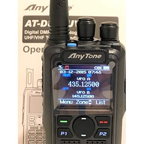  AnyTone AT-D878UV GPS + 3 Free Items !! Updated firmware Upgraded 3100mAh Battery Dual Band DMRAnalog 144 & 480 MHz Radio