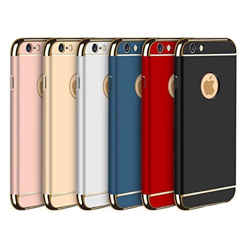  Anyos iPhone 5 5S SE 3 in 1 Hard Case, Electroplate Ultra-Thin Shockproof Protective PC Cover for iPhone 5 5S SE 4.0 inch