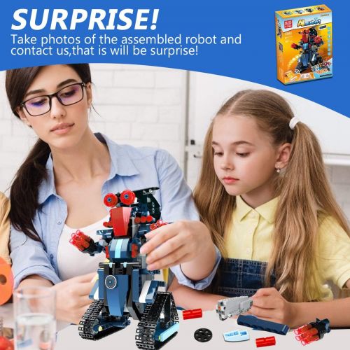  [아마존베스트]Anysun STEM Robot Toys for Kids, Cool Science Building Block Kit for Boy and Girl, Fun Educational Remote Control Toy with App Control for Learning for 8 9 10 11 12 13 14 Year Old Boys an