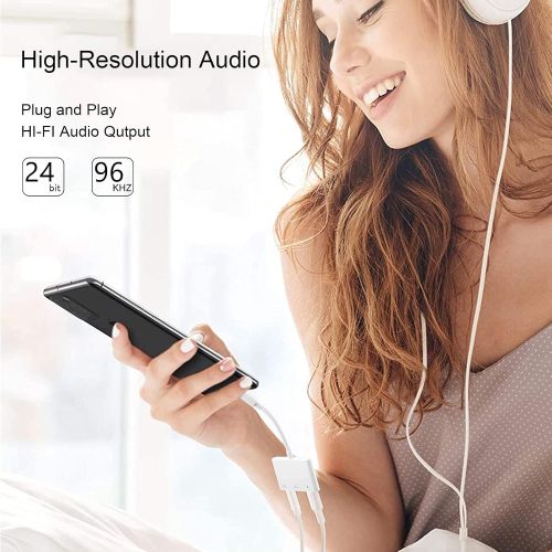  [아마존베스트]Anytrox Adapter 3 in 1 3.5 mm Audio Jack Plus Charging, Adapter Headphone Earphone with Quick Charging for Phone X/XS/XS Max/XR/X/8/7 Charging, Music & Call, for iOS 9.2 and Later