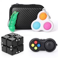 Anzmtosn Fidget Pack Toys Set Simple Dimple, Fidget Pad Controller, Infintiy Cube, Push Bubble,Sensory Anti Anxiety Stress Relief Silicone Desk Toys, Fidget Gadget, Party Favours Gifts For