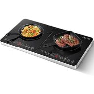 [아마존베스트]Aobosi Induction Hob, Double Induction Hob, Portable Hob, Sensor Touch Control and Crystal Glass Plate, 3500 Watt, Timer Function