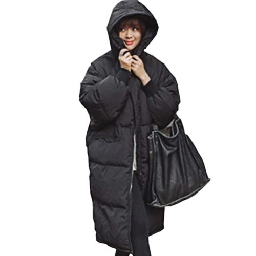  Aofur Womens Plus Size Winter Warm Long Thick Down Hooded Parka Coat Cardigan Zip Jacket Top Fashion Overcoat Outwear
