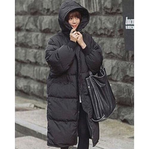  Aofur Womens Plus Size Winter Warm Long Thick Down Hooded Parka Coat Cardigan Zip Jacket Top Fashion Overcoat Outwear