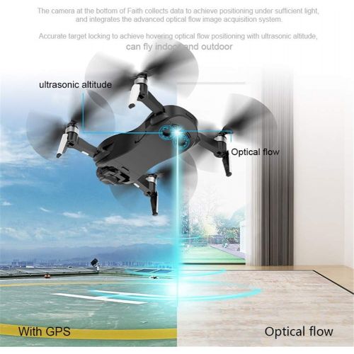  Aoile WiFi 1.2KM FPV RC Drone C-Fly Faith 5G GPS with 4K HD Camera 3-Axis Stable Gimbal 25 Mins Flight Time Quadcopter RTF VS X12 4K Black with Box