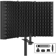 [아마존베스트]Aokeo Microphone insulation sound insulation, studio microphone sound-absorbing foam reflector for any condenser microphone studio recording equipment.