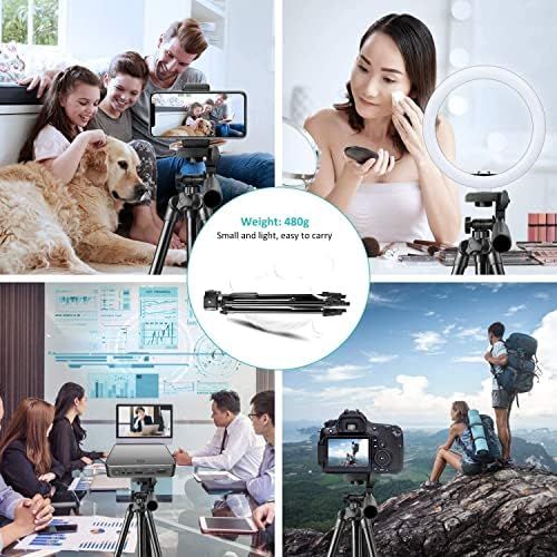  [아마존베스트]Aokiper Mobile Phone Tripod, for Smartphone, with Mobile Phone Holder and Bluetooth Remote Control, Mobile Phone Tripod for iPhone, Samsung, and Cameras