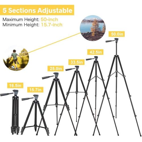  [아마존베스트]Aokiper Mobile Phone Tripod, for Smartphone, with Mobile Phone Holder and Bluetooth Remote Control, Mobile Phone Tripod for iPhone, Samsung, and Cameras