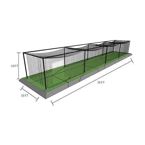  Aoneky Polyethylene Twisted Knotted Baseball Batting Cage Netting - NET ONLY - Not Include Poles and Frame Kits - Small Pro Garage Softball Batting Cage Net