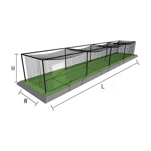  Aoneky Nylon Baseball Batting Cage Netting - NET ONLY - Not Include Poles and Frame Kits - 10x10x35ft / 12x12x55ft - Small Pro Garage Softball Batting Cage Net