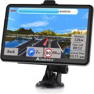 [아마존베스트]Aonerex GPS Navigation for Car Truck 7 Inch Touch Screen Voice Navigation Vehicle GPS, Speeding Warning, Route Planning, Free Lifetime Maps of USA Canada Mexico