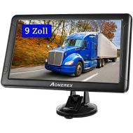 [아마존베스트]Aonerex GPS Navigation for Car Truck Car 9 Inch Touchscreen Navigation Device 8G 256M Voice Guide Speed Camera Warning with POI Lifetime Free Map Update Lane Assistant UK EU 52 Map