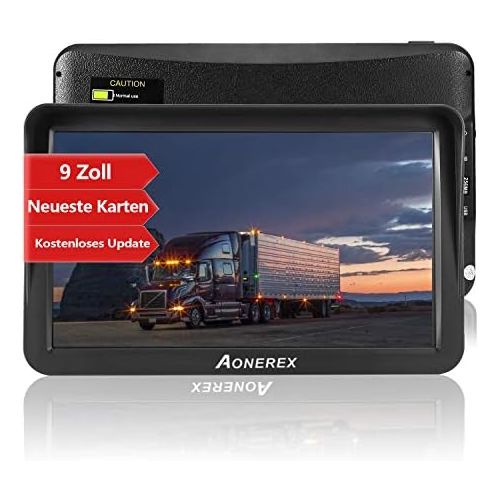  [아마존베스트]Aonerex Navigation for Trucks, 9 Inch GPS Navigation Device for Car Vehicle Navigation Device Lifetime Free Map Update with POI Speed Camera Warning Voice Guide Lane Assistant Late