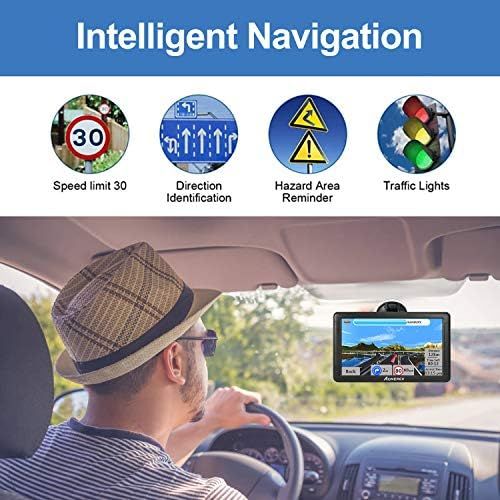 [아마존베스트]Aonerex GPS Navigation for Trucks, 9 Inch Touchscreen Navigation Device for Car 16 GB Navigation with POI Speed Camera Warning Voice Guide Lane Lifetime Free Map Update EU & North