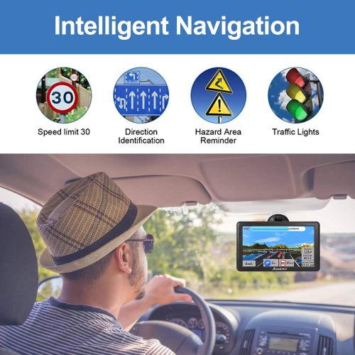  [아마존베스트]Aonerex GPS Navigation for Trucks, 9 Inch Touchscreen Navigation Device for Car 16 GB Navigation with POI Speed Camera Warning Voice Guide Lane Lifetime Free Map Update EU & North