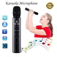 Aoqiyue Karaoke Microphone Wireless Bluetooth speaker Portable mic for kids and adults Gift with ipone home professional karaoke machine,Magic sing voice,Rockn Roll Parties,Solo Parties(Gr