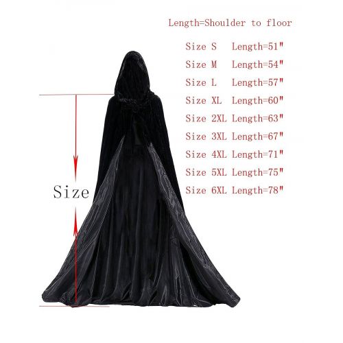  Aorme Halloween Hooded Cloaks Medieval Costumes Cosplay Wedding Capes Robe