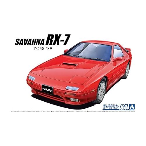  Aoshima 55496 The Model Car 64 Mazda FC3S Savanna RX-7 1989 1/24 scale kit