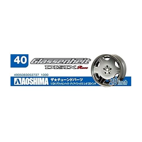  Aoshima 53737 Tuned Parts 40 1/24 Glassenheit Disix Revo 20inch Tire & Wheel Set